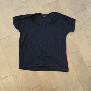 Hatch Short Sleeve V Neck Pullover Maternity Shirt Black Womens Size 1/ Small